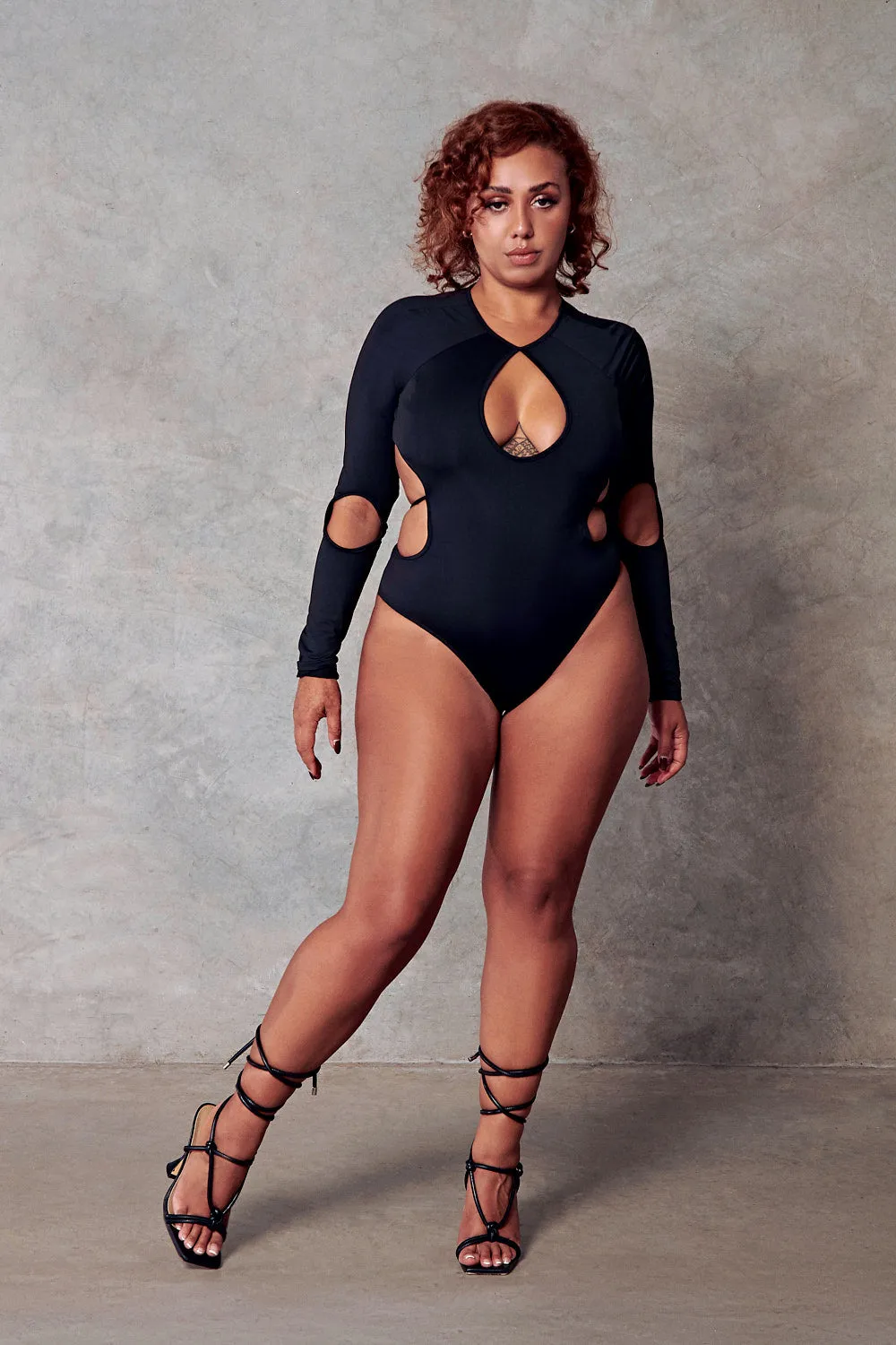 119 Plunge Bodysuit - Black