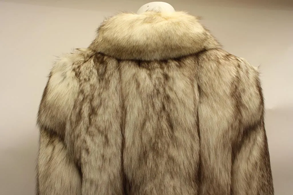 1980s Silver Fox Fur Coat