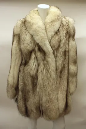 1980s Silver Fox Fur Coat