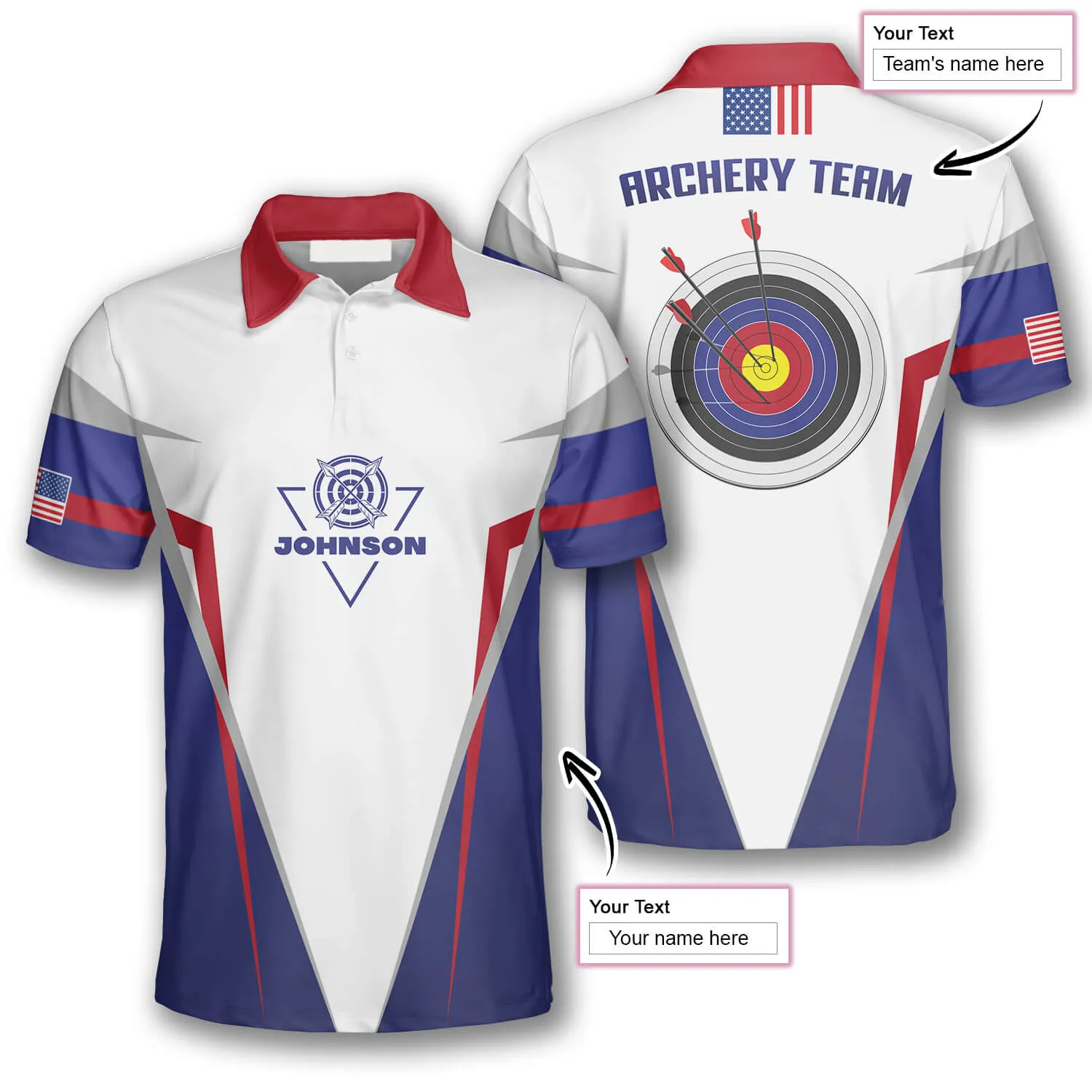 3D All Over Print American Flag Custom Archery Shirts for Men, Custom 3D Archery Shirts, Gift For Archery Lover