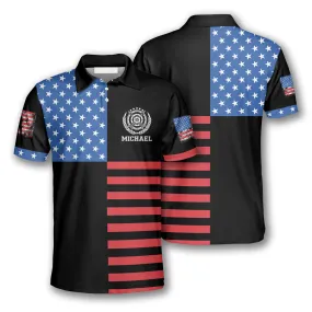 3D All Over Print Archery American Flag Logo Custom Archery Shirts for Men, Archery Shirt, Flag Shirt