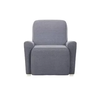 4pc Post Consumer Recycled Cotton Recliner Slipcovers Heathered Dark Blue - Zenna Home