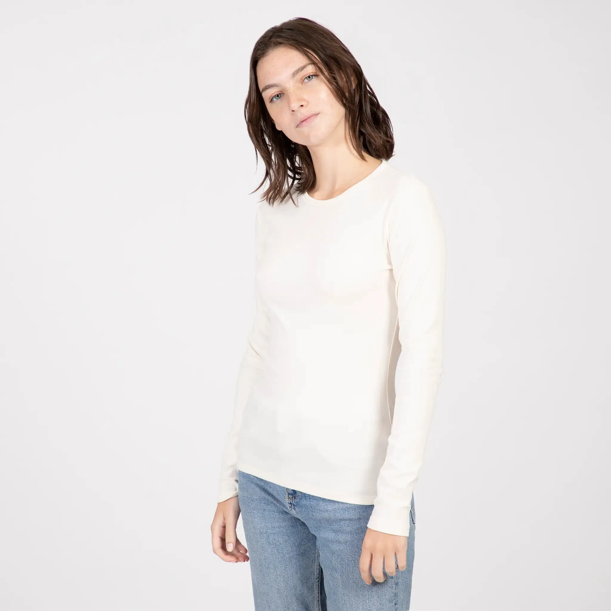 6 Pack - Women's Organic Pima Cotton Long Sleeve Shirts