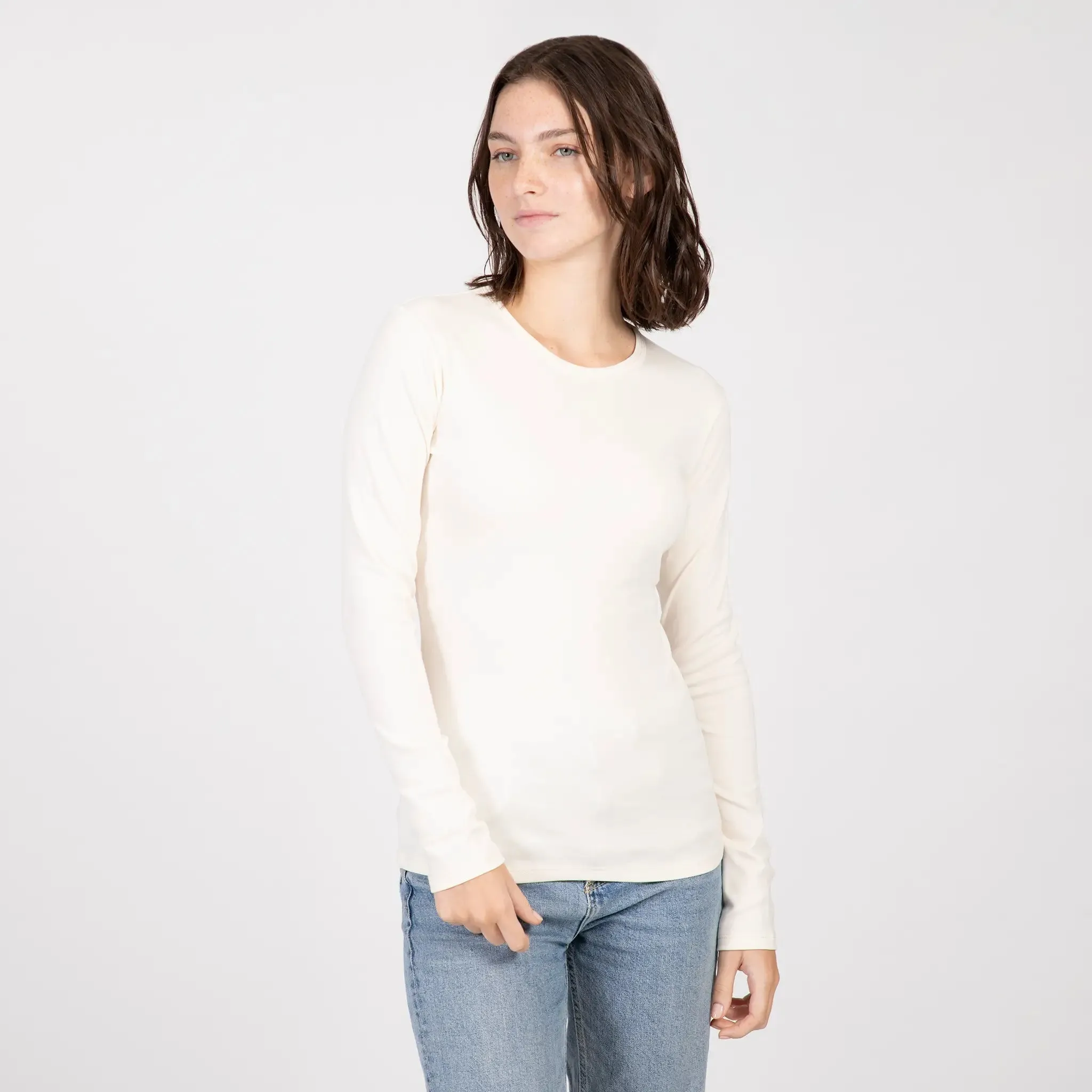 6 Pack - Women's Organic Pima Cotton Long Sleeve Shirts