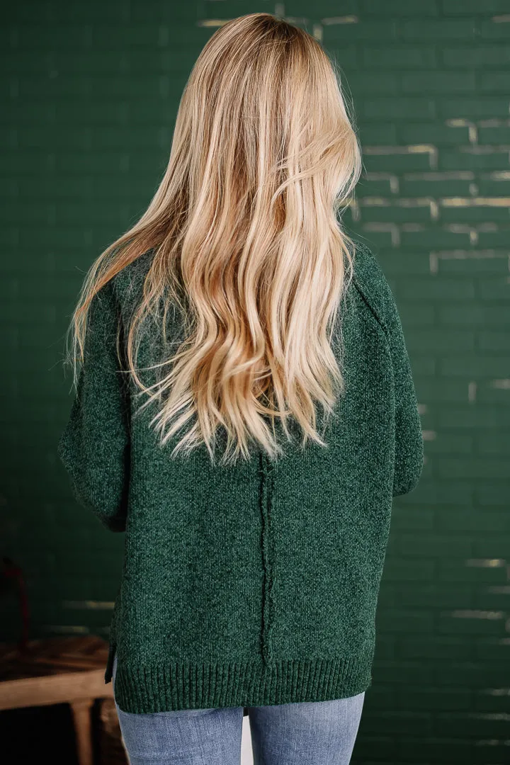 A Chenille Christmas Knit Sweater | Green