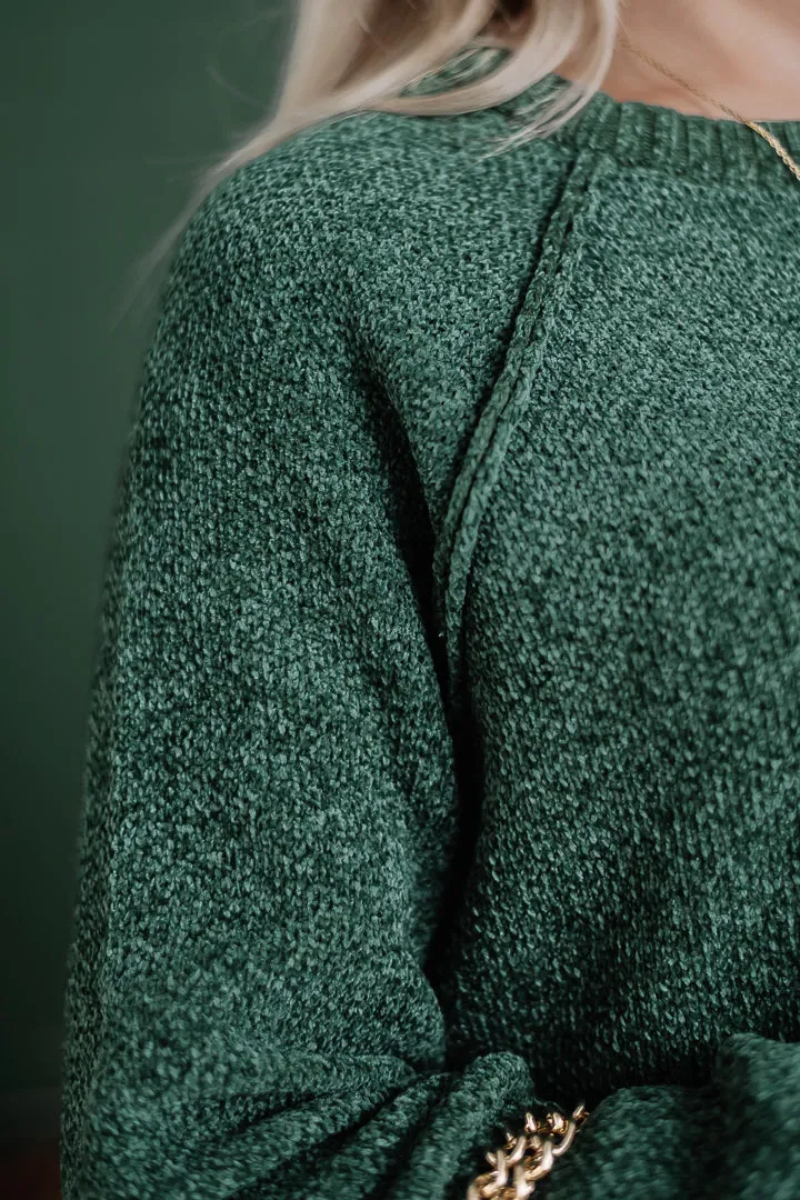 A Chenille Christmas Knit Sweater | Green