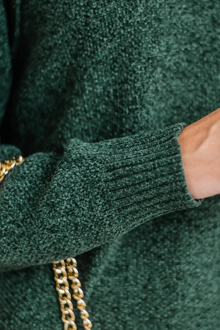 A Chenille Christmas Knit Sweater | Green