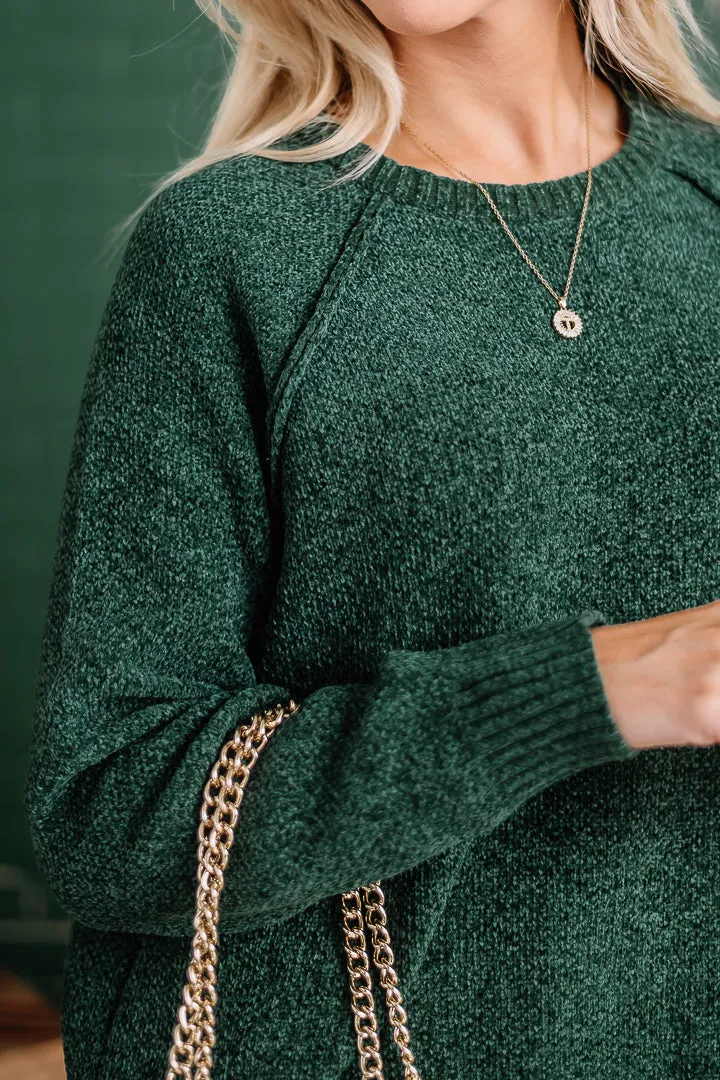 A Chenille Christmas Knit Sweater | Green