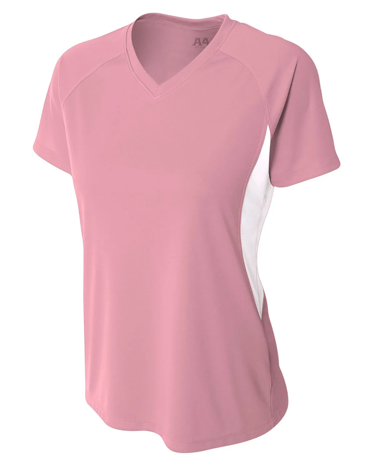 A4 Ladies' Color Block Performance V-Neck T-Shirt