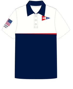 ADULT POLO SHIRT TOP SHORT SLEEVE NAVY | SAN FRANCISCO YC | PSNLZ'D