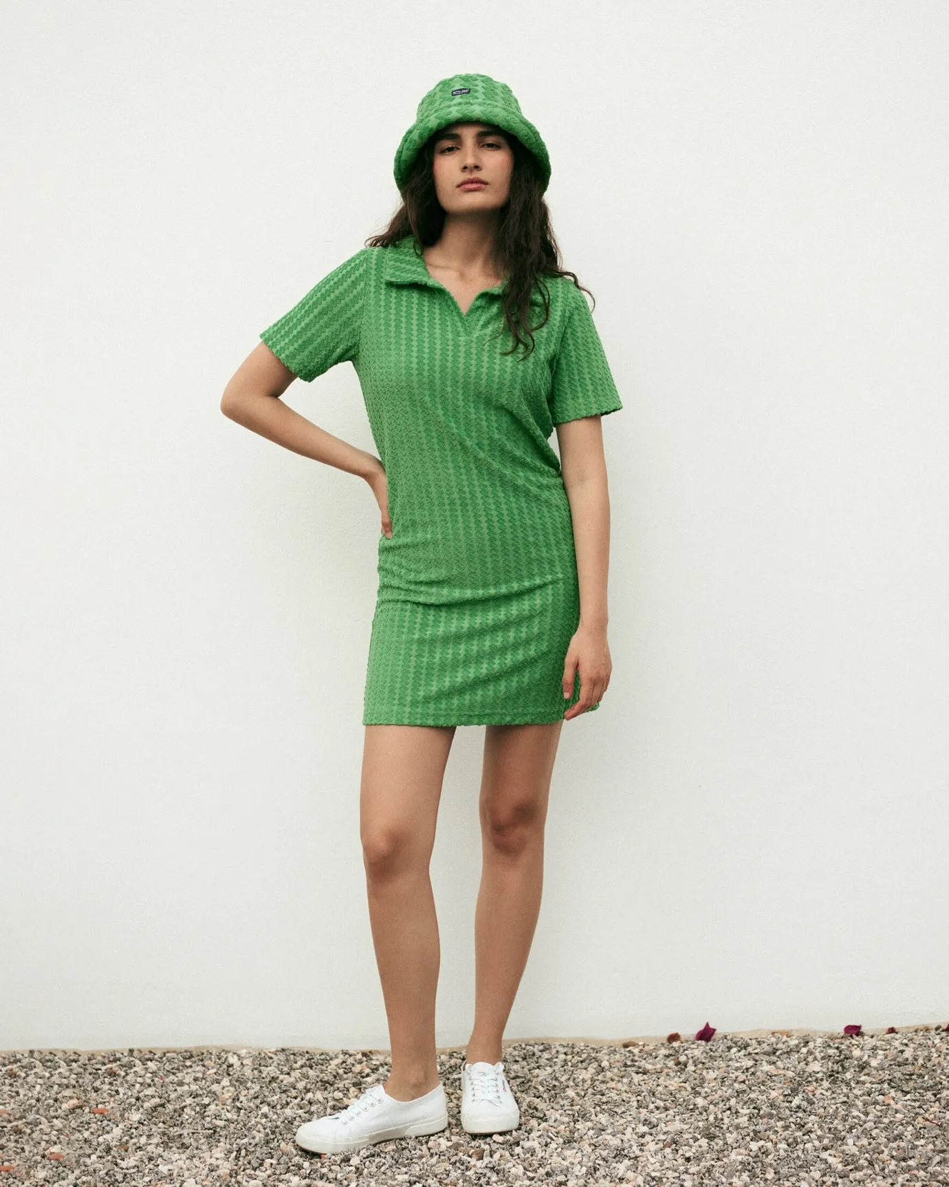 Albinoni "Devoured Terrycloth" dress