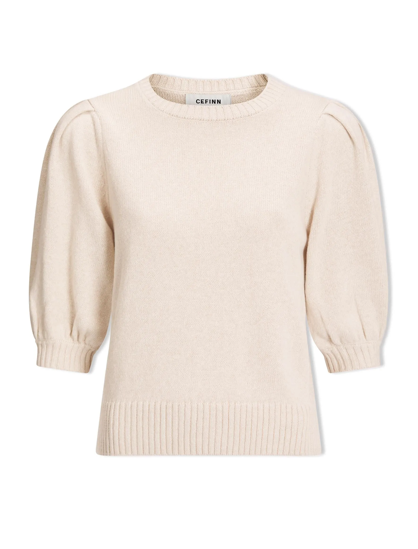 Amalie Linen Blend Jumper - Oatmeal