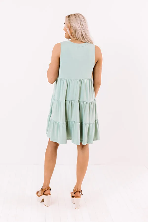 Apple Spiced Wishes Babydoll Dress In Ocean Wave