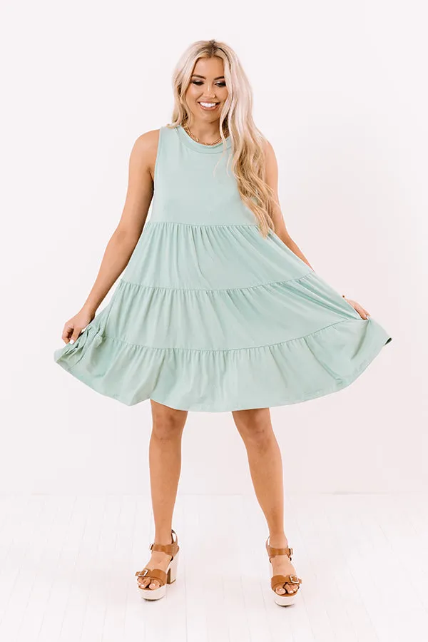 Apple Spiced Wishes Babydoll Dress In Ocean Wave