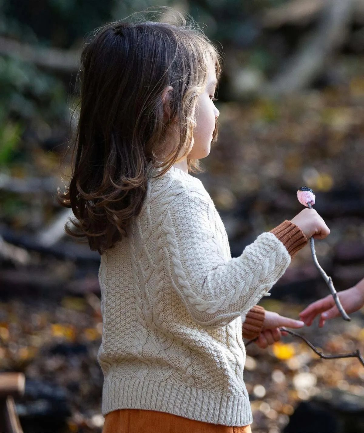 Aran Snuggle Knitted Jumper - Oatmeal