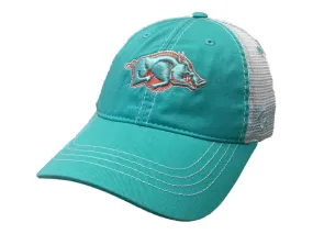 Arkansas Razorbacks Zephyr WOMEN'S Mint Green Mesh Snapback Slouch Hat Cap