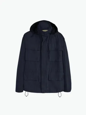 Aspesi Cotton Gabardine Mini Field Jacket Navy Blue