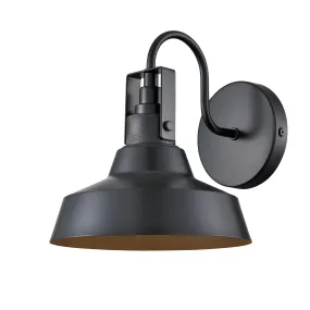 Axell Outdoor Wall Sconce - Powder Coated Black - 9.75in. Extension - E26 Medium Base