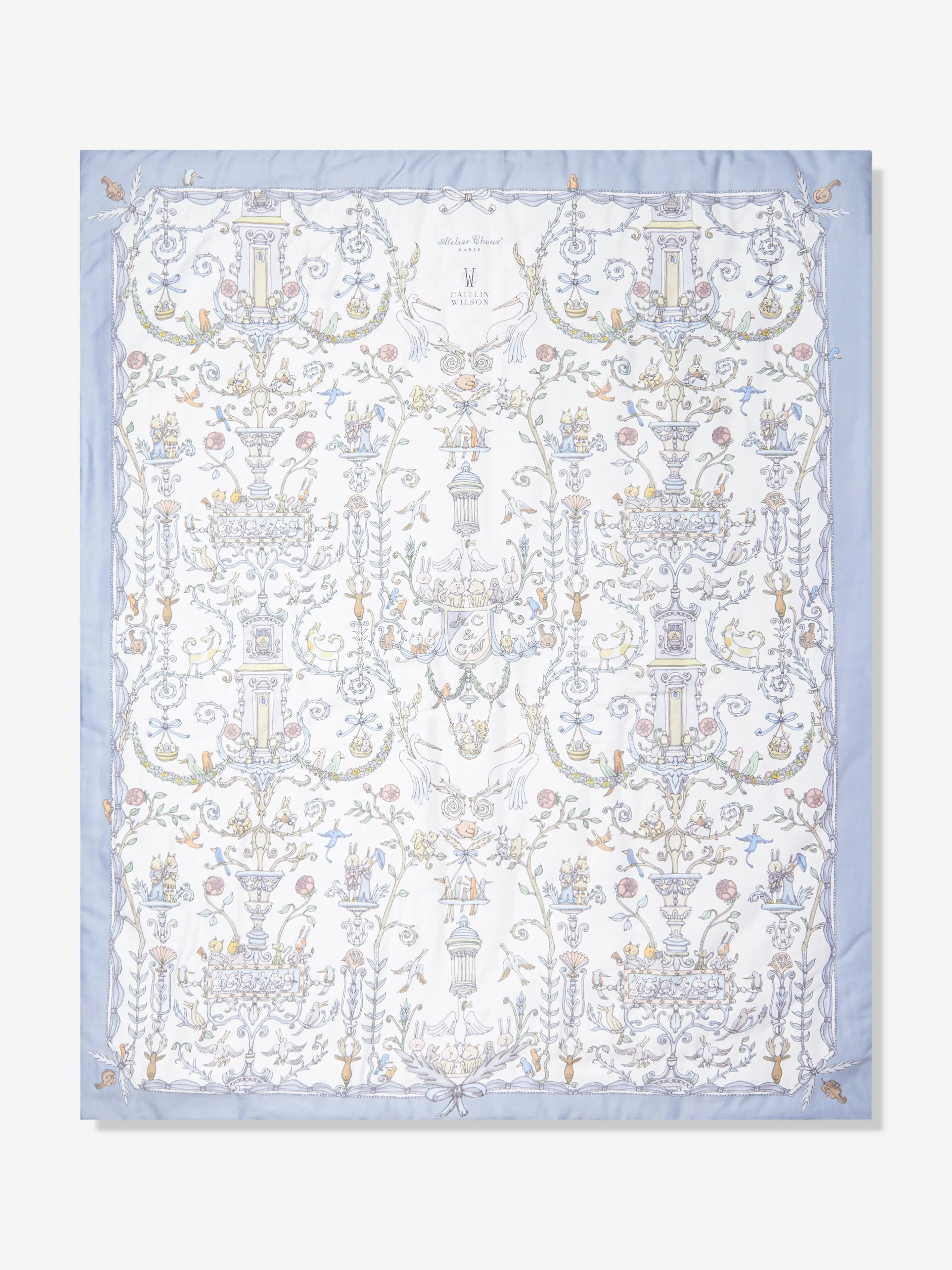 Baby  Toile De Jouy Atelier Choux & Caitlin Wilson Reversible Quilt in Multicolour (130cm)