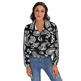 BANDANA PAISLEY BLC Women's Stand Collard Jacket