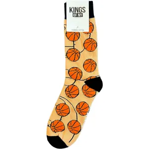 Basketball Court And Ball Mens Crew Socks