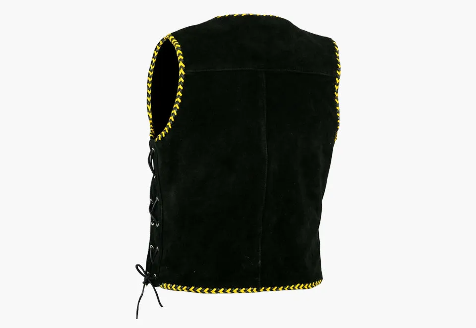 BGA Legacy Motorcycle Suede Vest Yellow