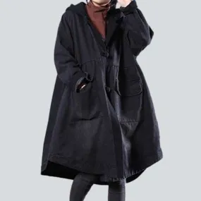 Black autumn women denim coat