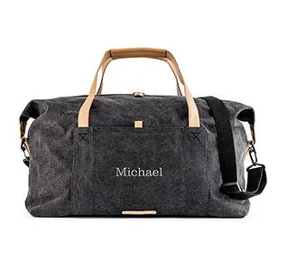 Black Canvas Groomsmen Travel Bag