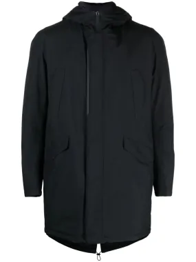 Black Goose Down Hooded Coat