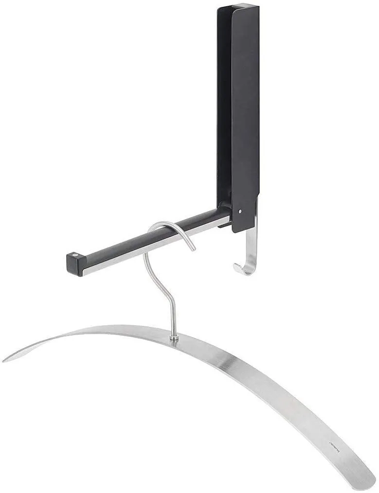 Blomus Lanca Valet Flip-Down Wall Mounted Coat Hook, Stainless Steel (63262)