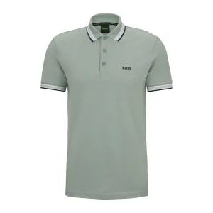 BOSS Logo Green Paddy Polo Shirt