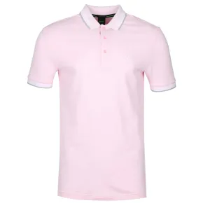 BOSS Paddy Polo Shirt in Pink & Grey