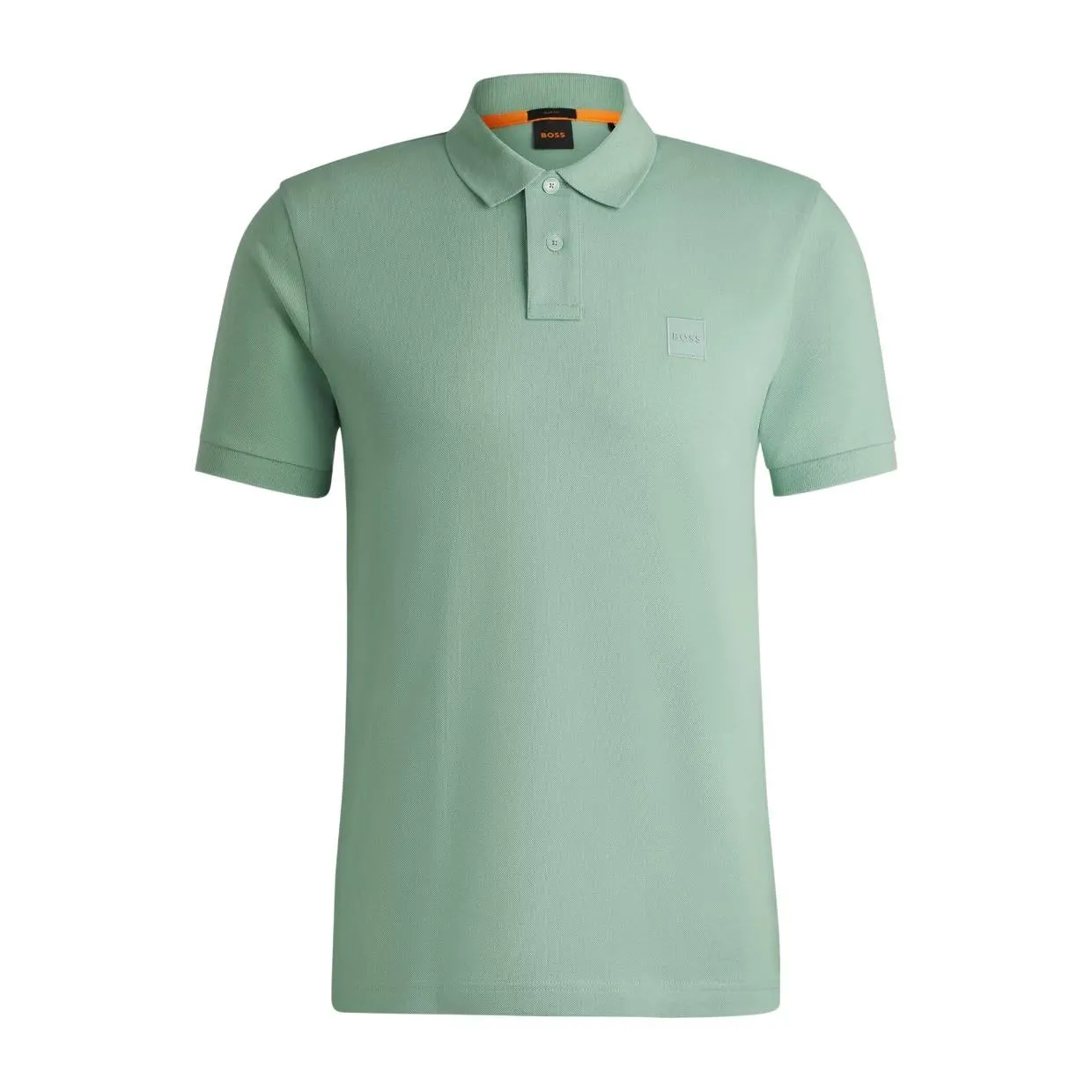 BOSS Passenger Slim Fit Logo Patch Light Green Polo Shirt