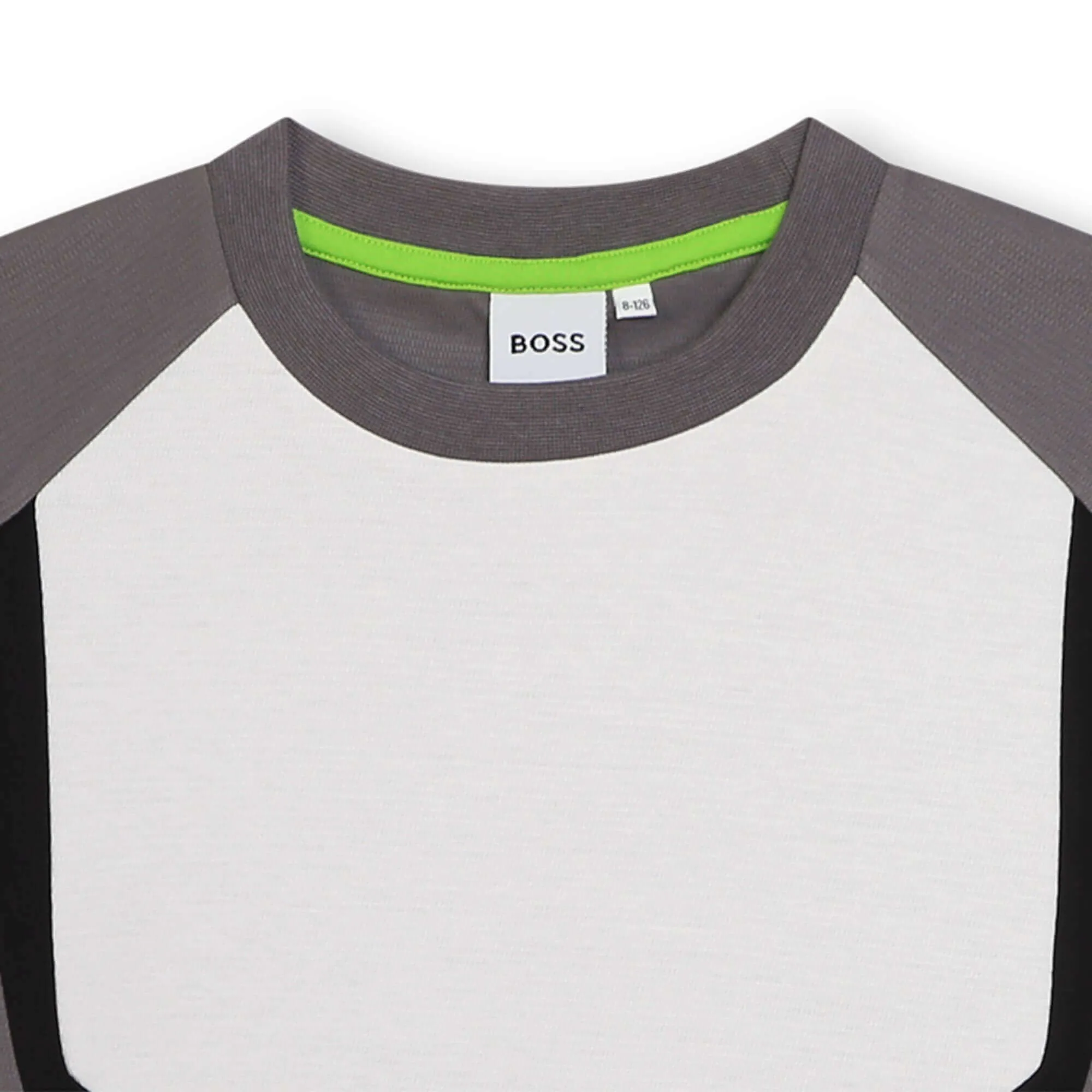 Boys Grey Block Short Sleeve T-Shirt