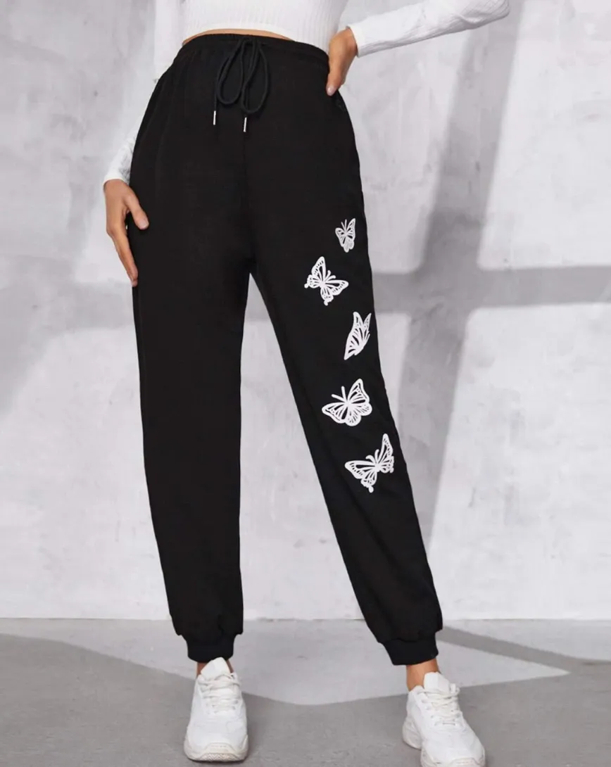 Butterfly Print Pants