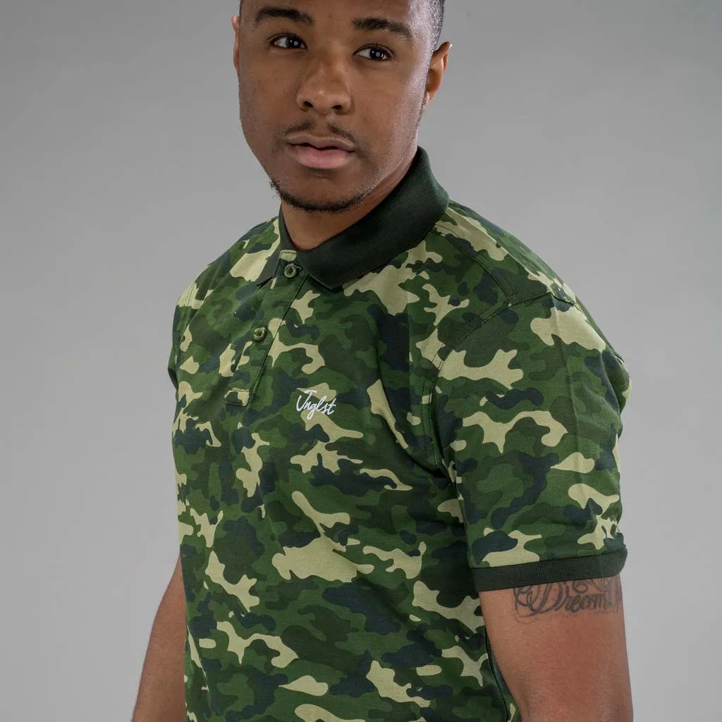 Camo Green Jnglst Polo Shirt