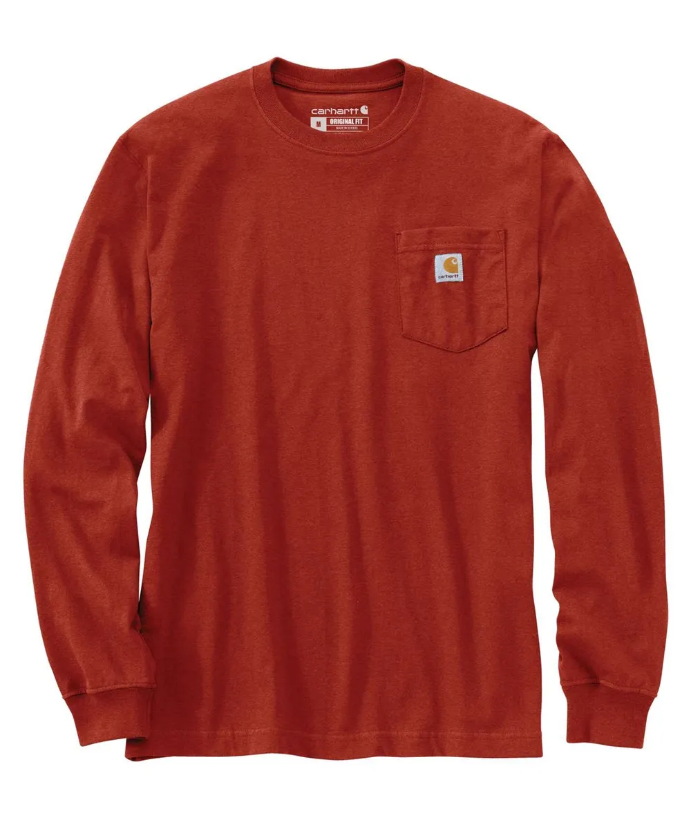 Carhartt K126 Long Sleeve Workwear T-Shirt - Chili Pepper Heather