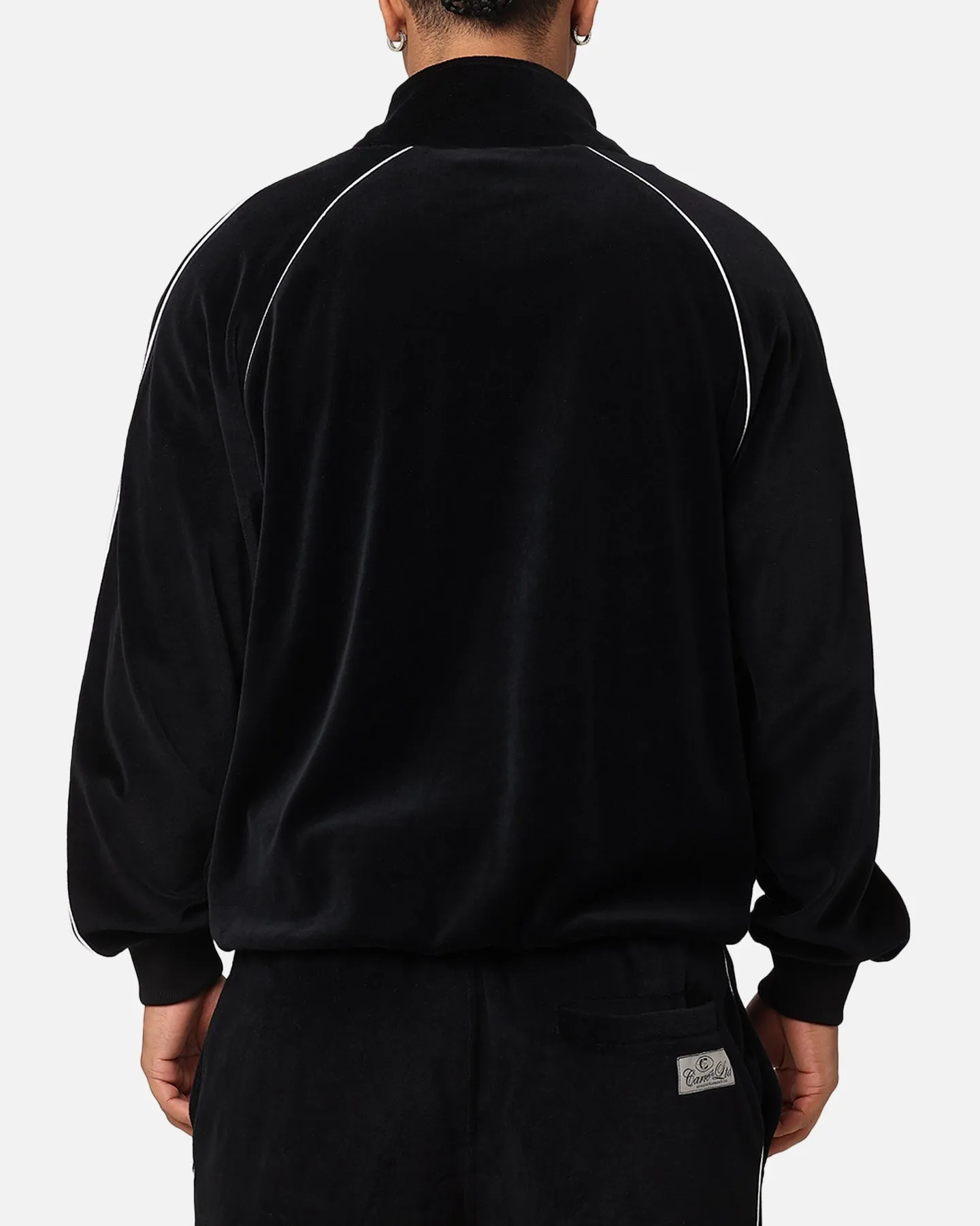 Carre Gorgeous Velour Track Jacket Black