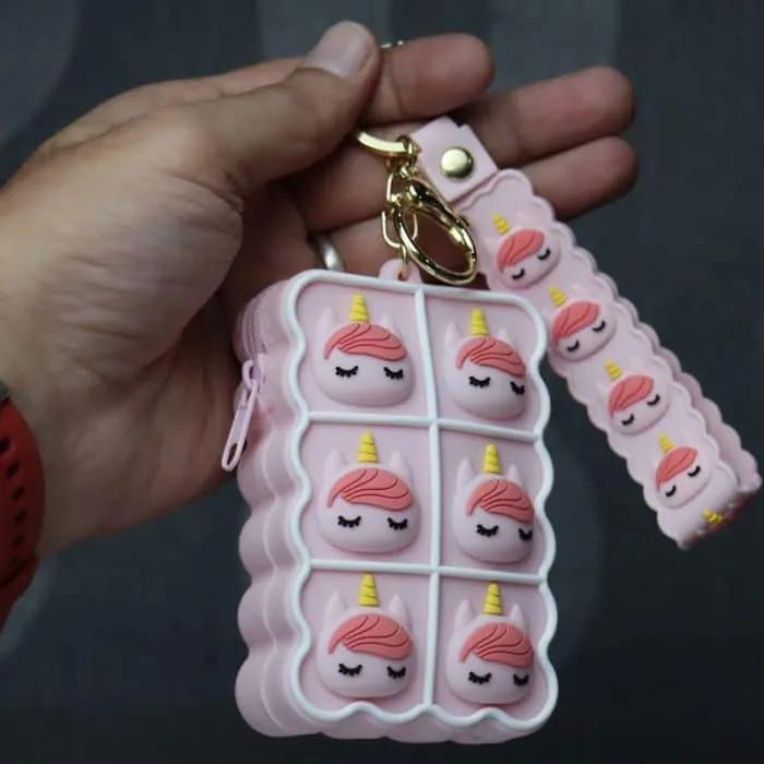 Cartoon Silicone Coin Bags – Cute Storage Bag Mini Zipper Car Key Chain