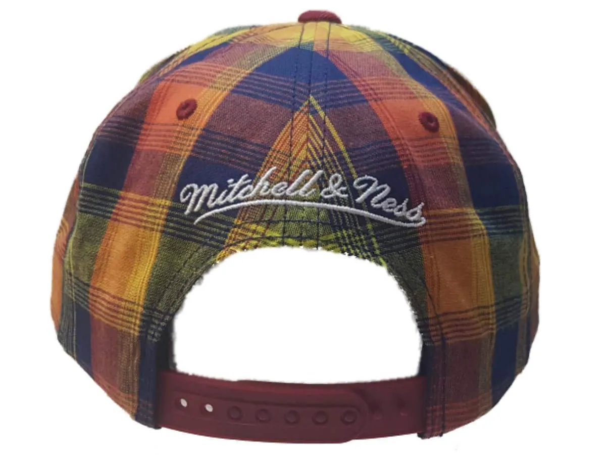 Cleveland Cavaliers Mitchell & Ness Structured Plaid Flat Bill Snapback Hat Cap