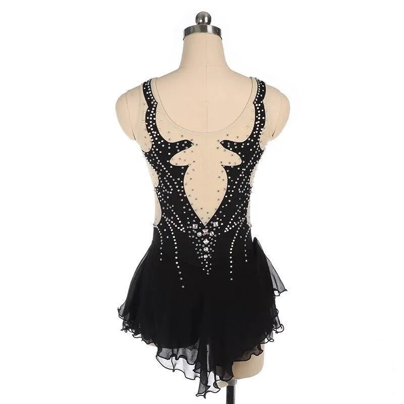 Competition Figure Skating Dress Black Cut Out BSU2682.16