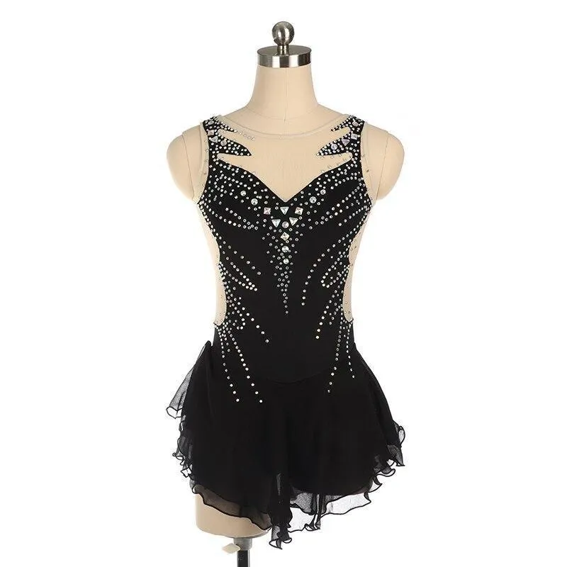 Competition Figure Skating Dress Black Cut Out BSU2682.16