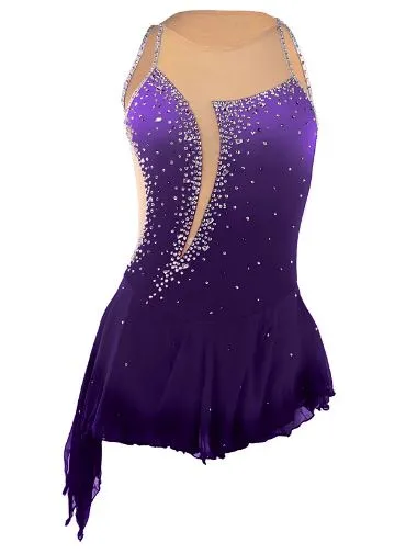 Competition Skating Dress, Ombre Sleeveless 5 Colors BSU040121