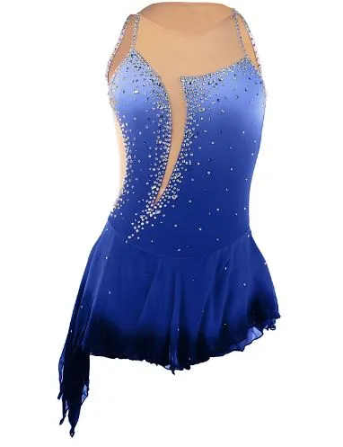 Competition Skating Dress, Ombre Sleeveless 5 Colors BSU040121