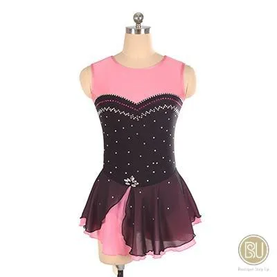 Competition Skating Dress Sweet Heart Neckline Sleeveless 6 Colors