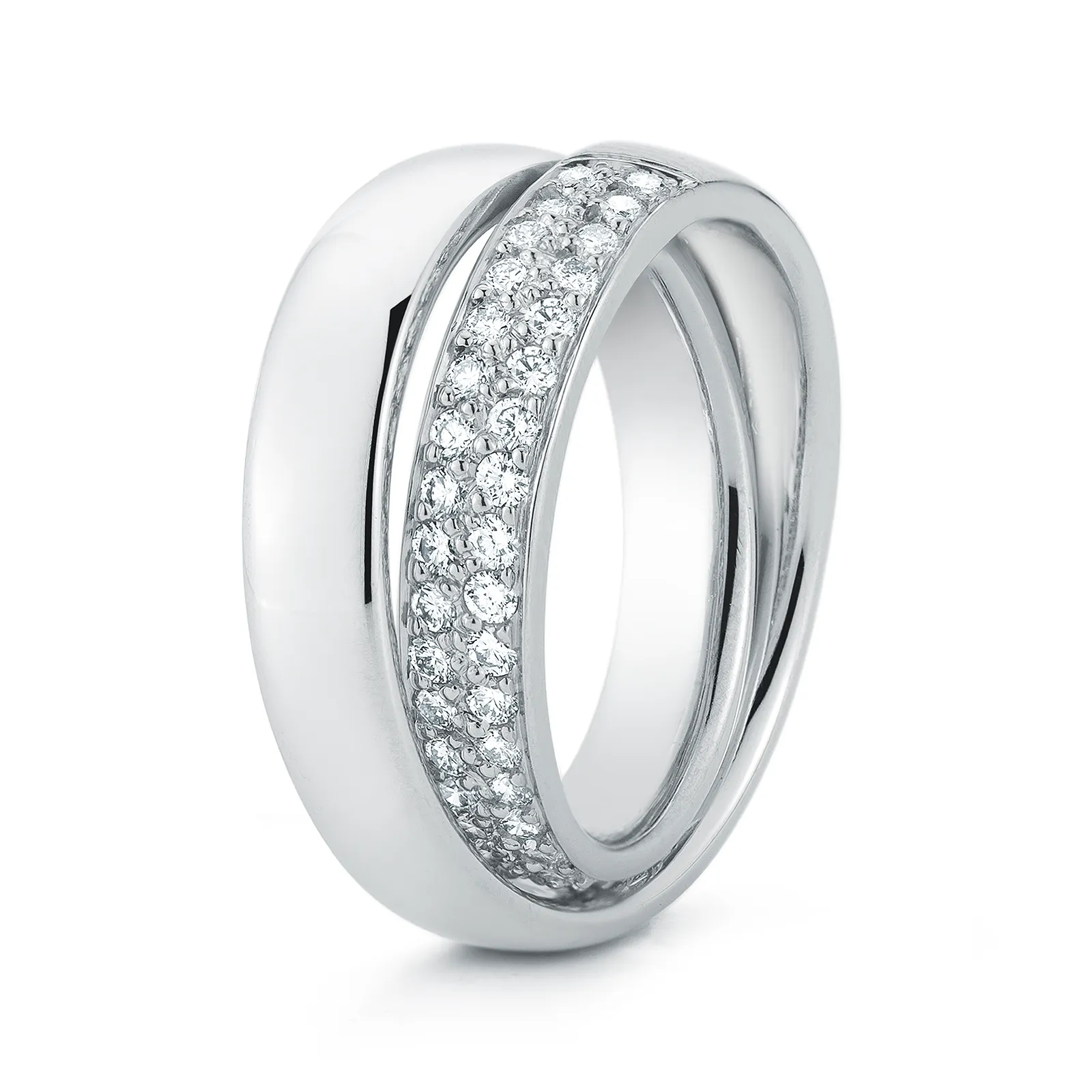 Continuum Inside Diamond Pave Wedding Band