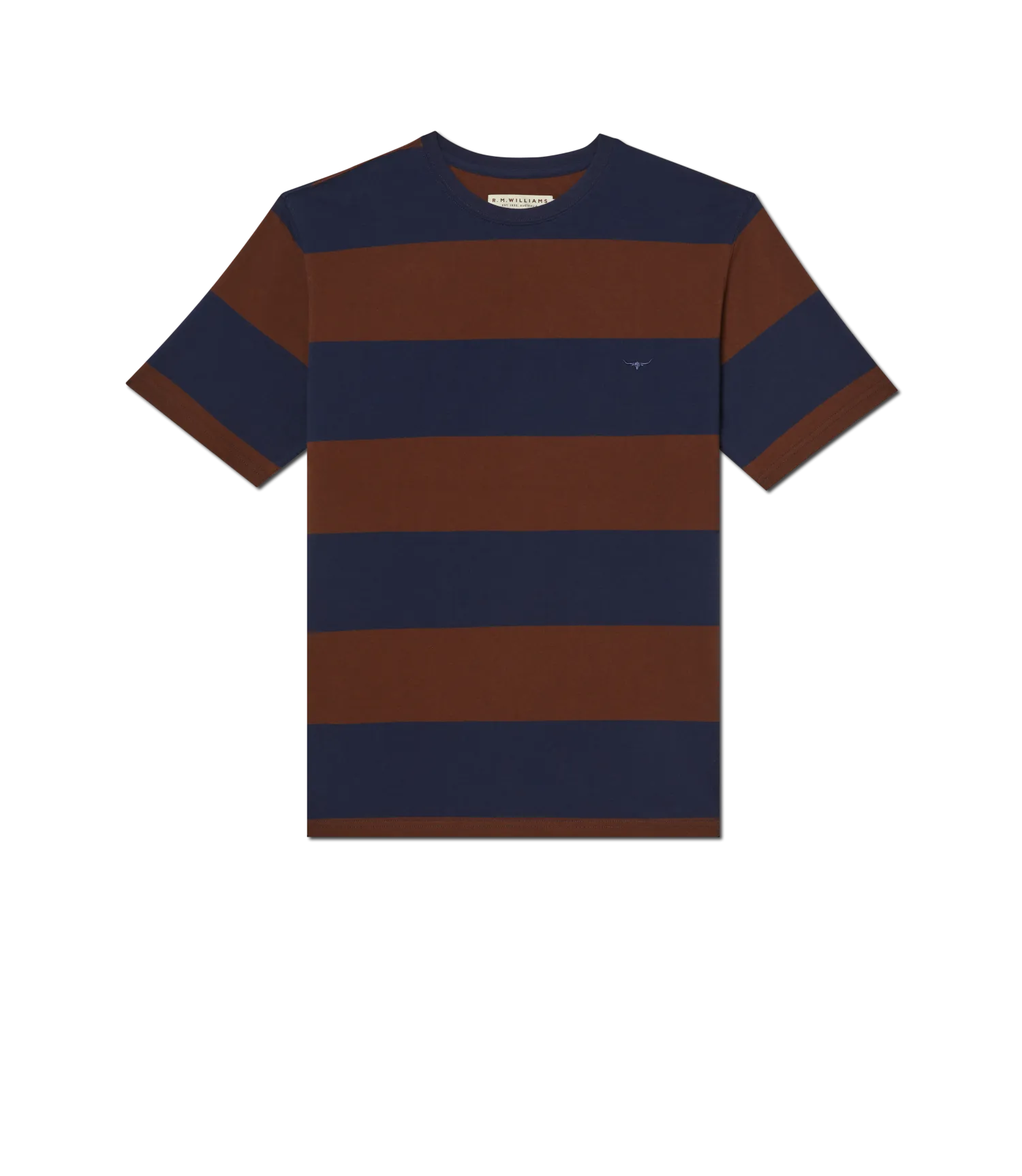 Copley T-Shirt - Navy & Chocolate