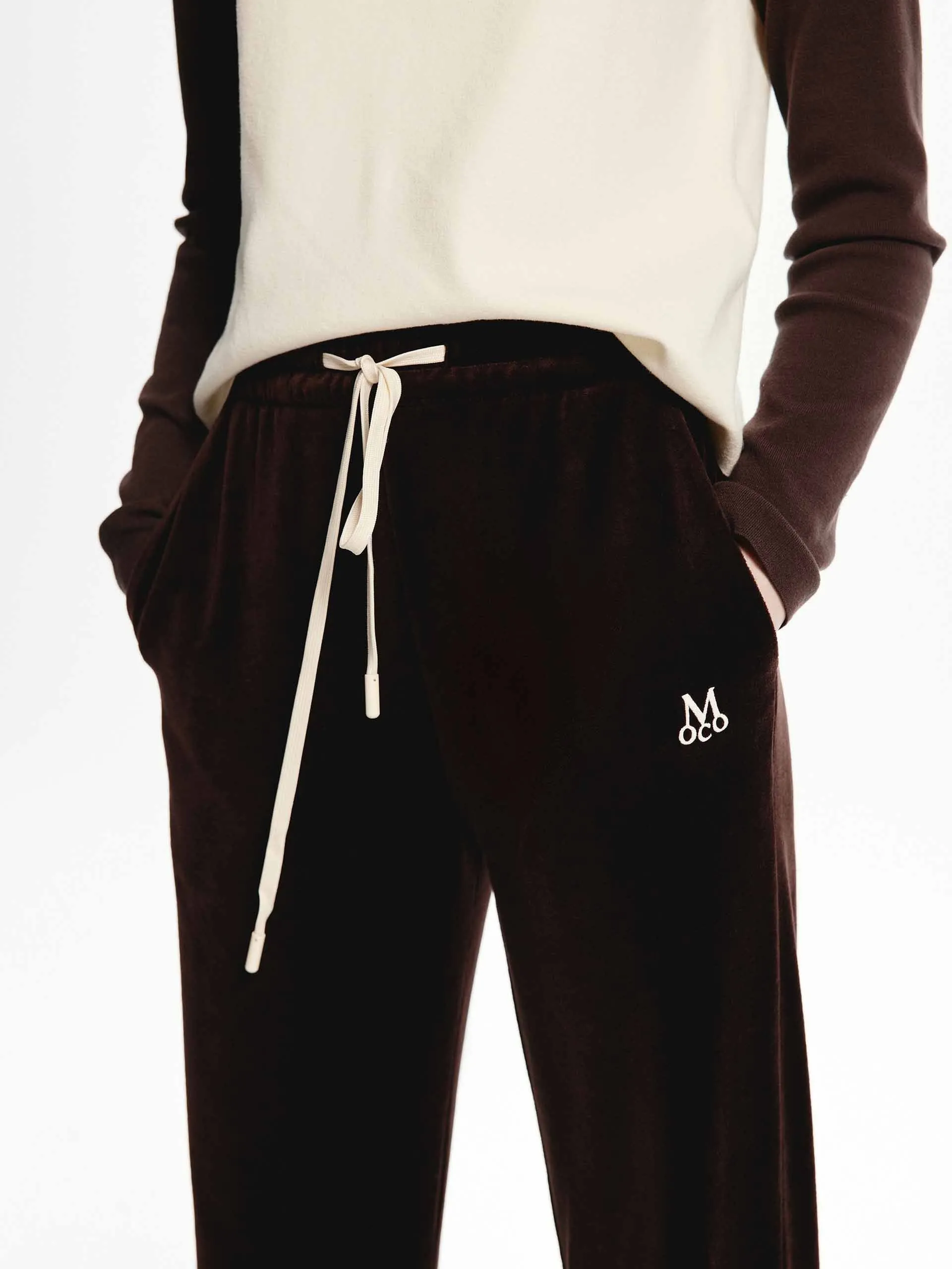 Cotton Blend Drawstring Pants