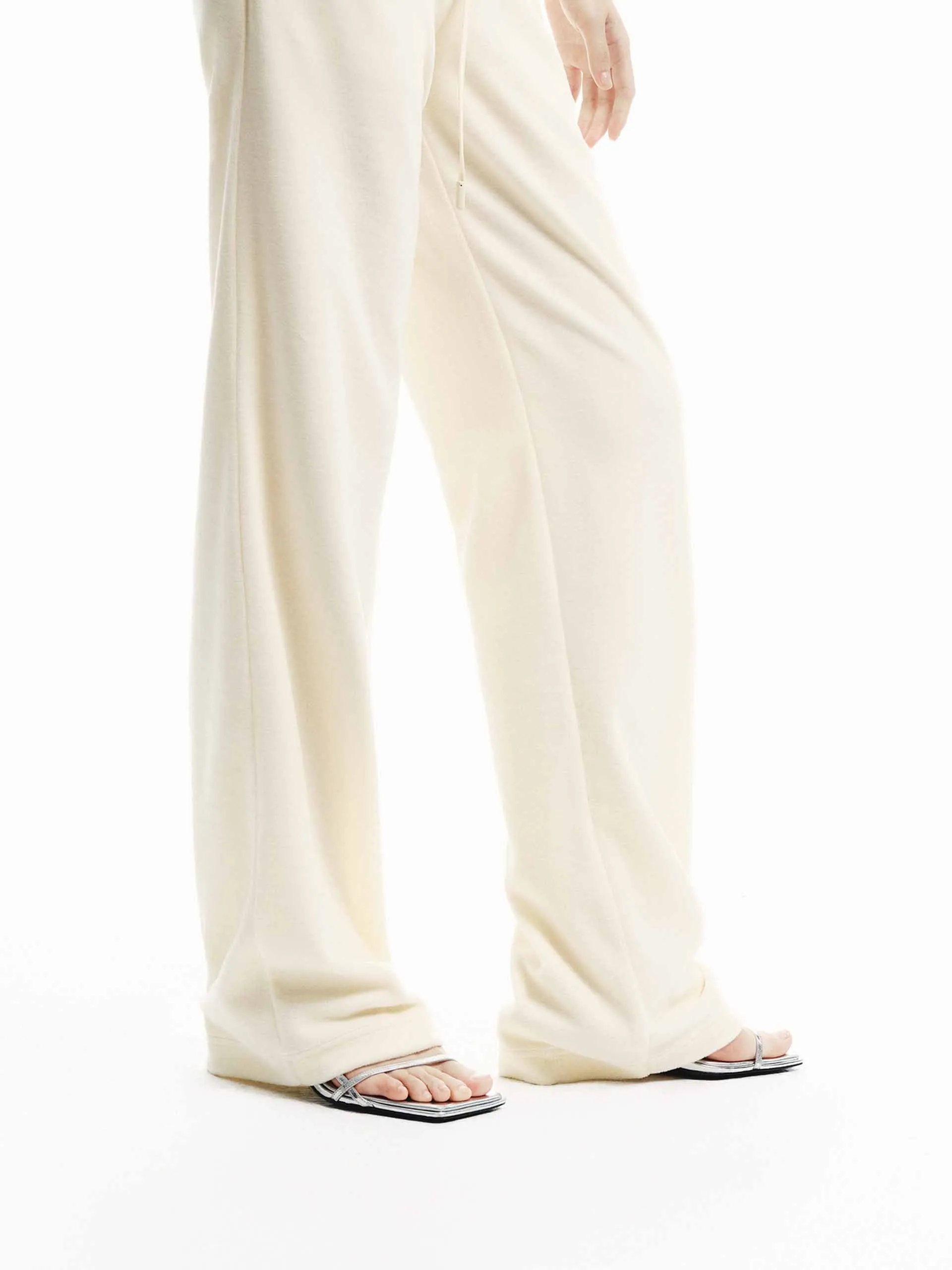 Cotton Blend Drawstring Pants