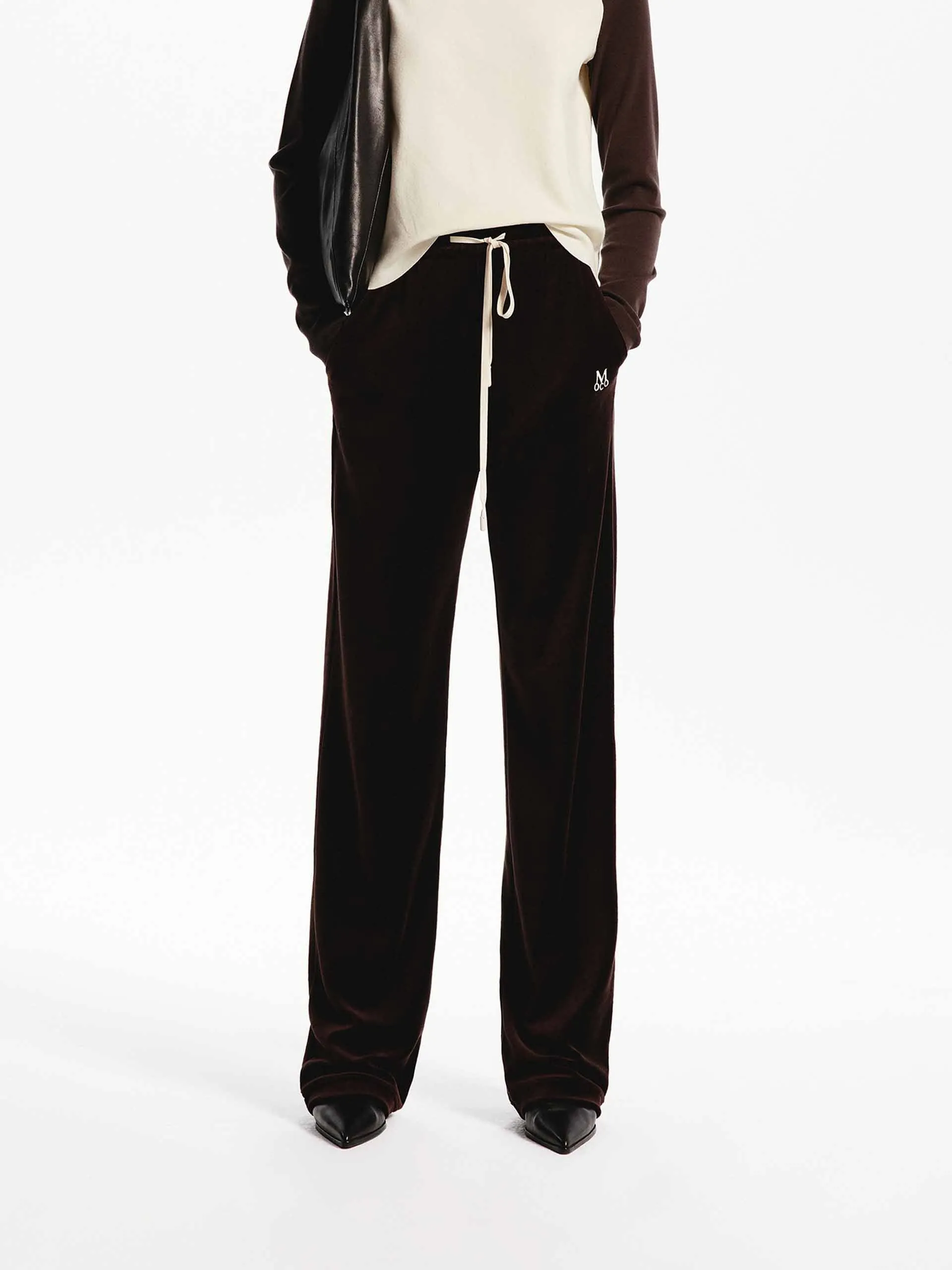 Cotton Blend Drawstring Pants